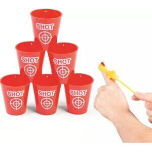 Desktop Chicken Flickin Includes 1 Chicken's and 6 Stackable Cups Novelty Games